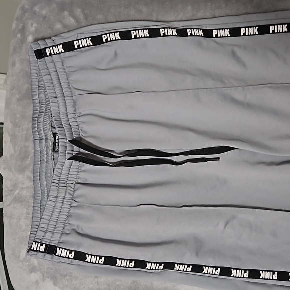 Victoria's Secret Pink High Waist Wide Leg Track Pant M EUC - Picture 2 of 9